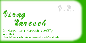 virag maresch business card